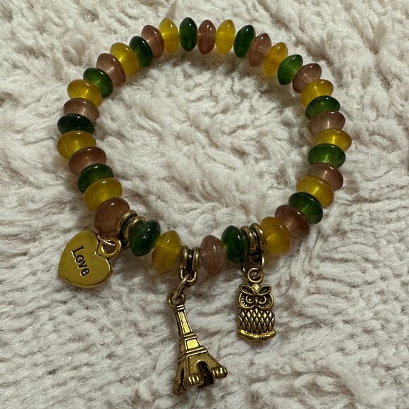 Beaded Bracelets with an Elastic Stretch Fits 6"- 7" circ. Pair - Picture 3 of 6